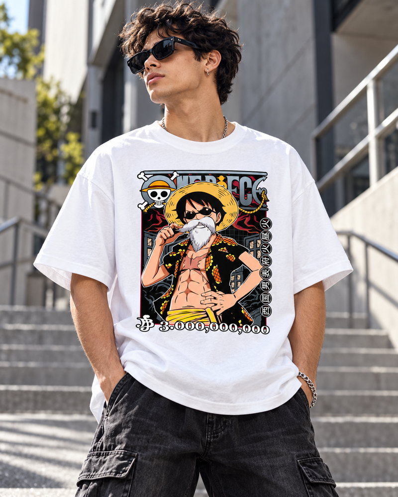 Luffy Bounty Poster T-Shirt | One Piece Anime Graphic Tee