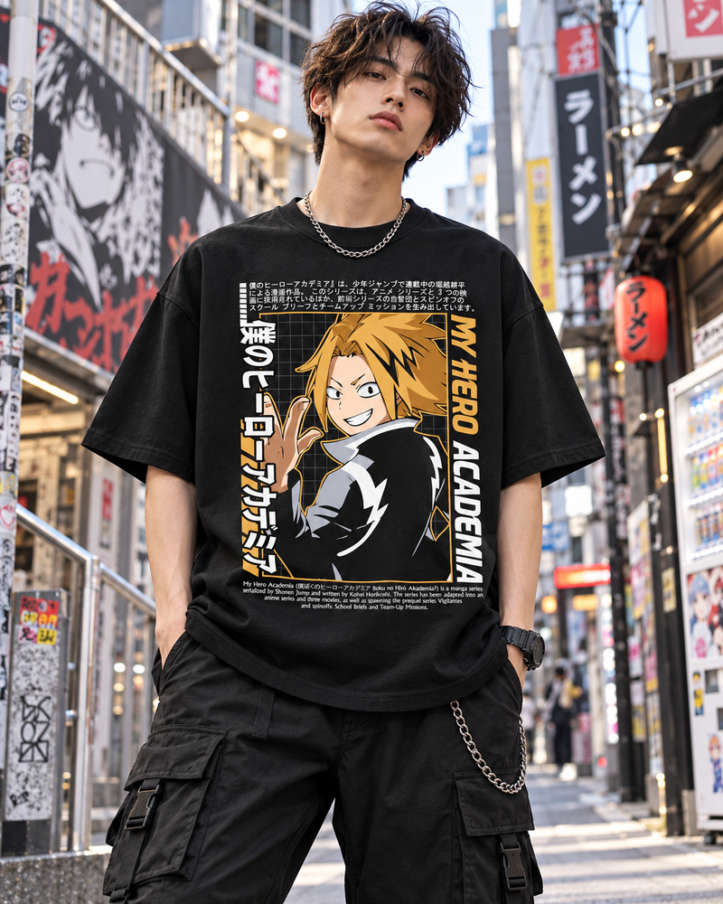 My Hero Academia Anime Graphic Tee | Oversized Black Streetwear T-Shirt