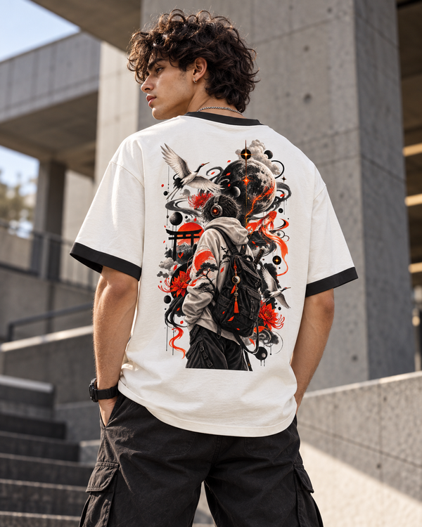 Wanderer Oversized Graphic Tee – Japanese Streetwear T-Shirt