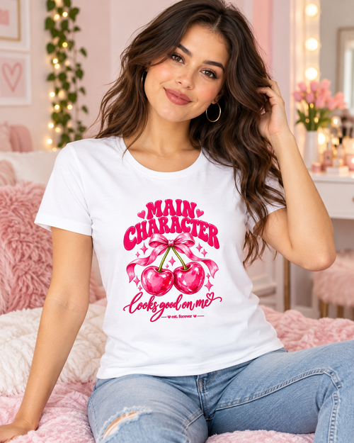 Main Character Energy Women's Graphic T-Shirt | 100% Cotton Regular Fit Tee
