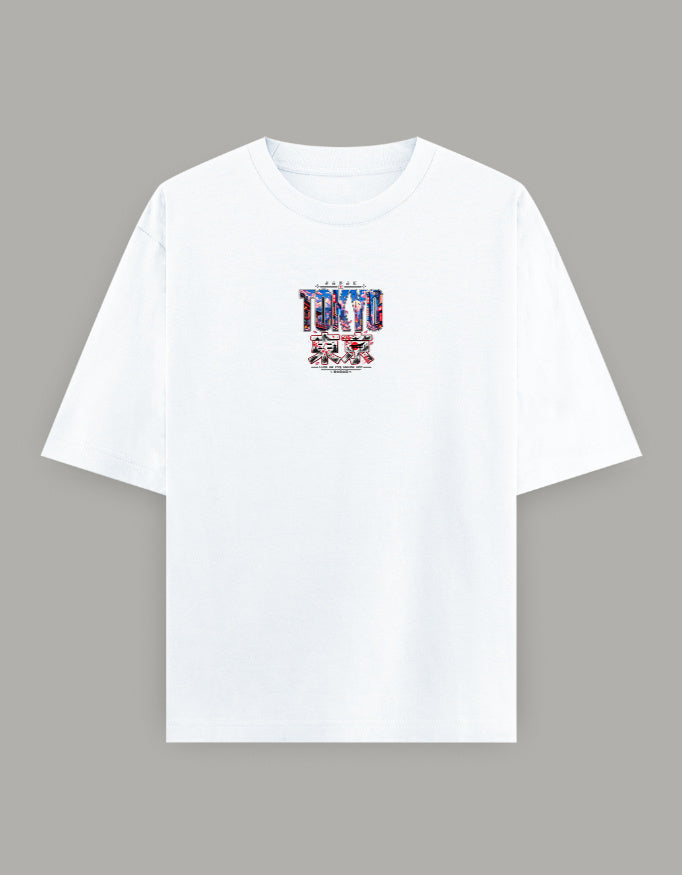 Tokyo Red Moon Oversized Graphic T-Shirt