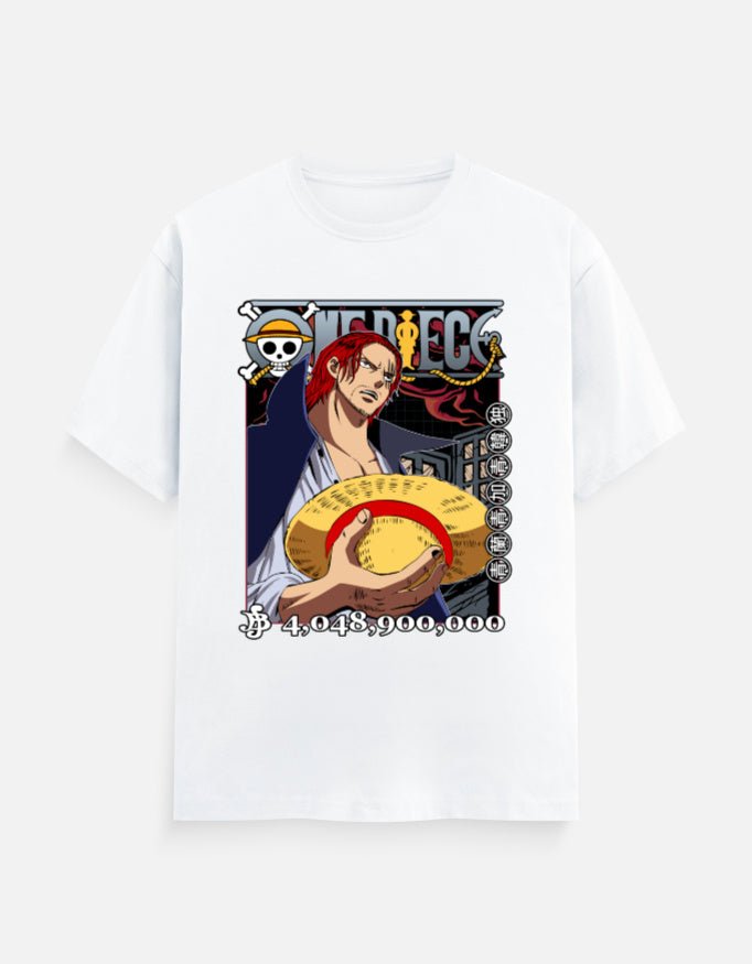 Red - Haired Shanks Wanted | One Piece Anime T-Shirt - hyptee